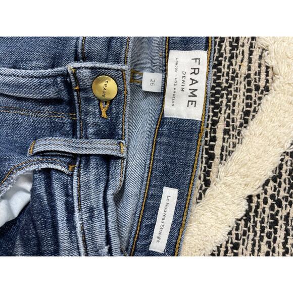 Frame Denim Le Nouveau Straight Slit From Skinny Jeans size 26 - Picture 4 of 6